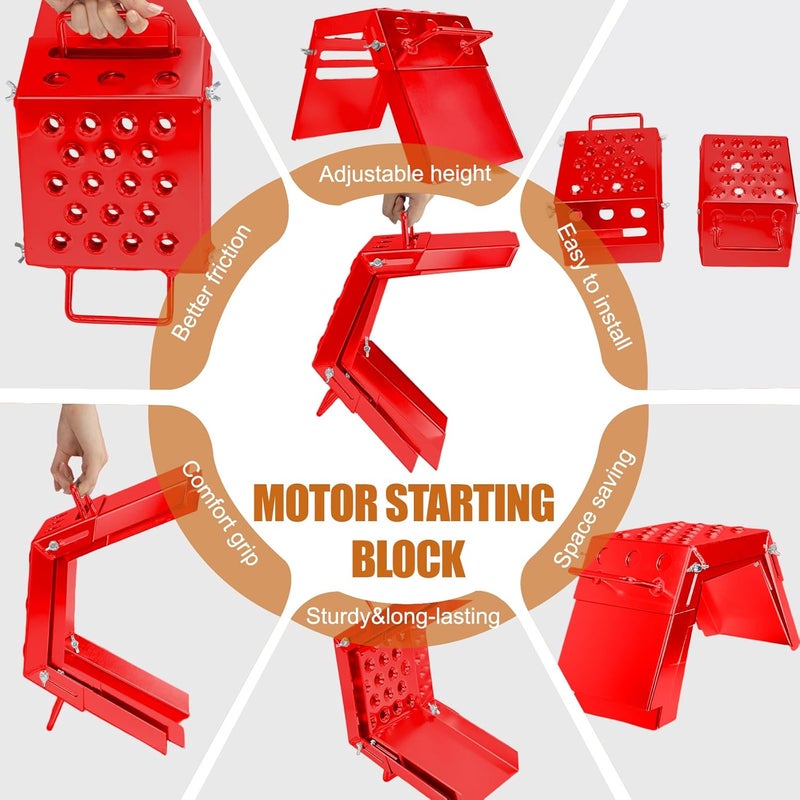 Vaolvpant Adjustable 3-9" Starting Blocks Moto StartingBlock Motorsport Foot Stool Dirt Bike Accessories Providing Strong Support - Image 4